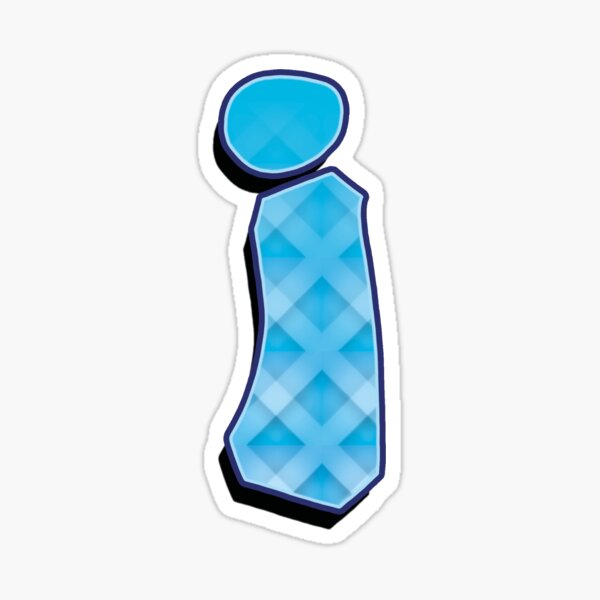 i - Blue striped Sticker