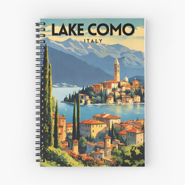 Item preview, Lake Como Italy Minimal Vintage Travel Poster designed and sold by ZionPosteria.