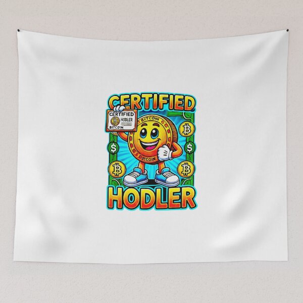 Item preview, Certified Bitcoin HODLER Crypto cartoon designed and sold by NoCompetition.