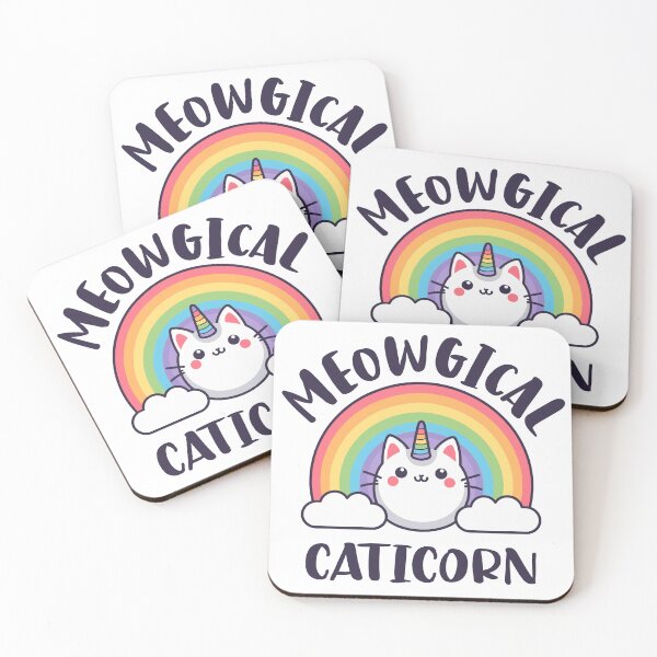 Item preview, Cute Unicorn Cat Adorable Smiling Rainbow Kitty designed and sold by MS-designs-47.