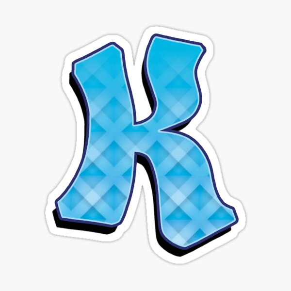 K - Blue striped Sticker