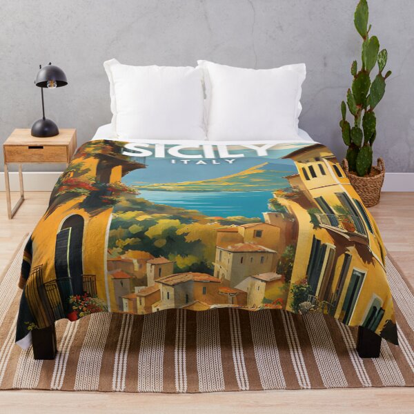 Item preview, Sicily Italy Travel Art Poster designed and sold by ZionPosteria.