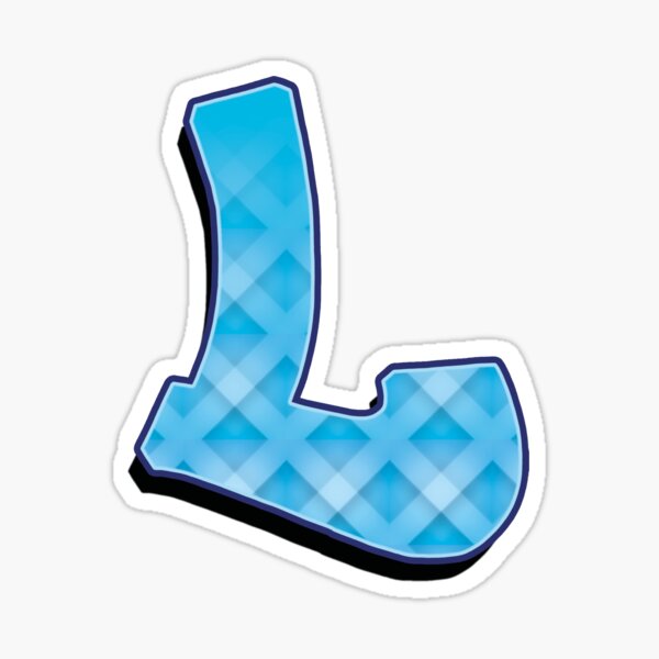 L - Blue striped Sticker