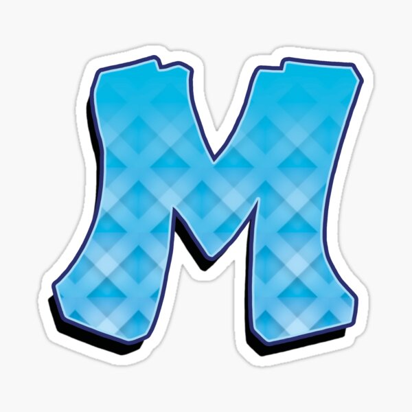 M - Blue striped Sticker