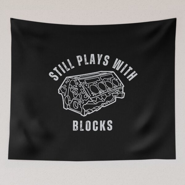 Item preview, Still Plays With Blocks - Premium Nostalgia Typography T-shirt Design designed and sold by Techflare.