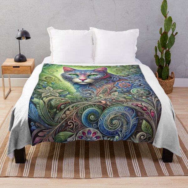 Item preview, Mystical cat among weeds designed and sold by FusiTink.
