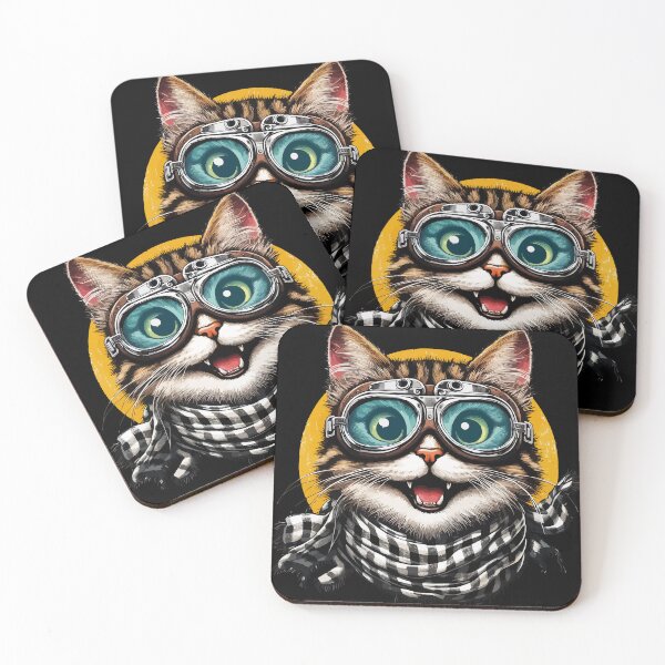 Item preview, Funny Biker Cat In Googles designed and sold by TomFrontierArt.