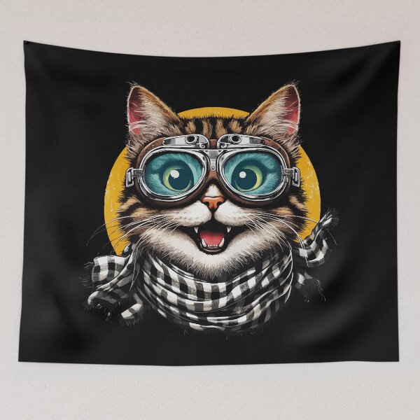 Item preview, Funny Biker Cat In Googles designed and sold by TomFrontierArt.