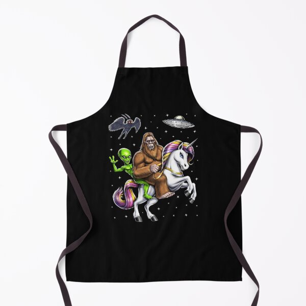 Item preview, Cryptids Bigfoot Alien Riding Unicorn designed and sold by underheaven.