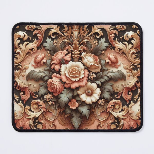Item preview, Bridgerton Inspired Brown & Coral Rococo With Roses designed and sold by DesignsByPrnces.