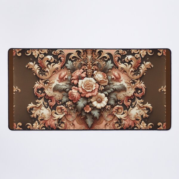 Item preview, Bridgerton Inspired Brown & Coral Rococo With Roses designed and sold by DesignsByPrnces.