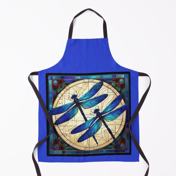 Item preview, Blue Dragonflies Stained Glass design designed and sold by CattyCornerPOD.
