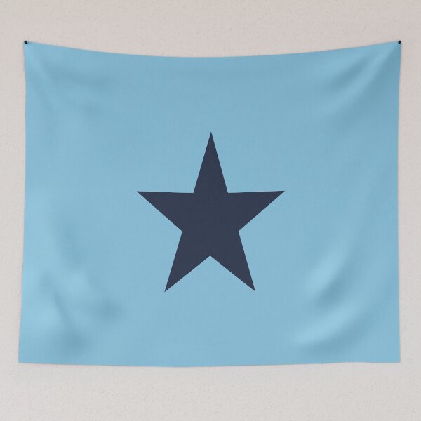Item preview, Una sola ESTRELLA AZUL MARINO sobre un fondo AZUL BEBÉ designed and sold by RachelMacht.