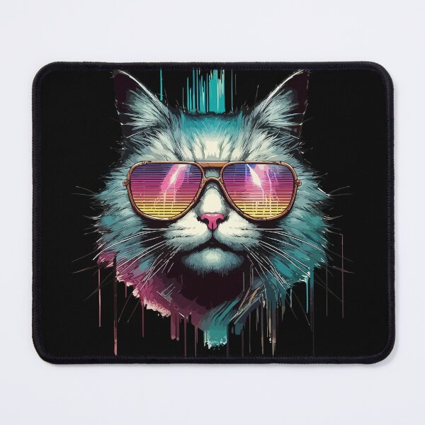 Item preview, Cool Cyberpunk Cat In Sunglasses designed and sold by TomFrontierArt.