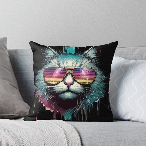 Item preview, Cool Cyberpunk Cat In Sunglasses designed and sold by TomFrontierArt.