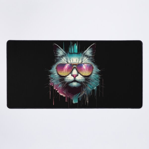 Item preview, Cool Cyberpunk Cat In Sunglasses designed and sold by TomFrontierArt.