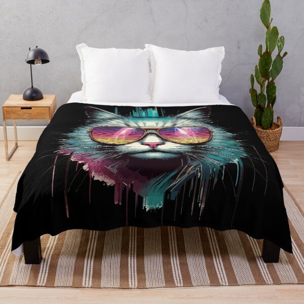 Item preview, Cool Cyberpunk Cat In Sunglasses designed and sold by TomFrontierArt.