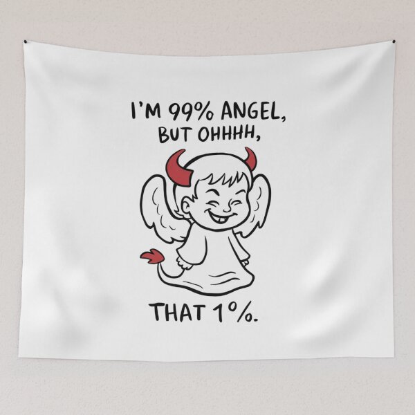 Item preview, angel and devil, funnyfits, Humor, Funny designed and sold by FunnyFits70.