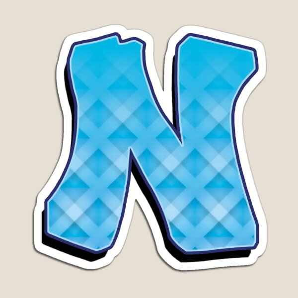 Item preview, N -Blue striped  designed and sold by Dmitri Art.