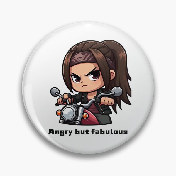 Item preview, Badass girl driving bike- Angry but fabulous designed and sold by Serene Madcap.