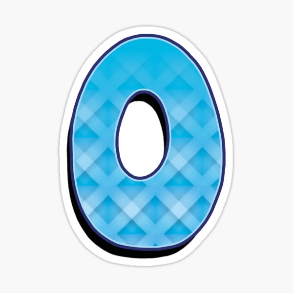 O - Blue striped Sticker
