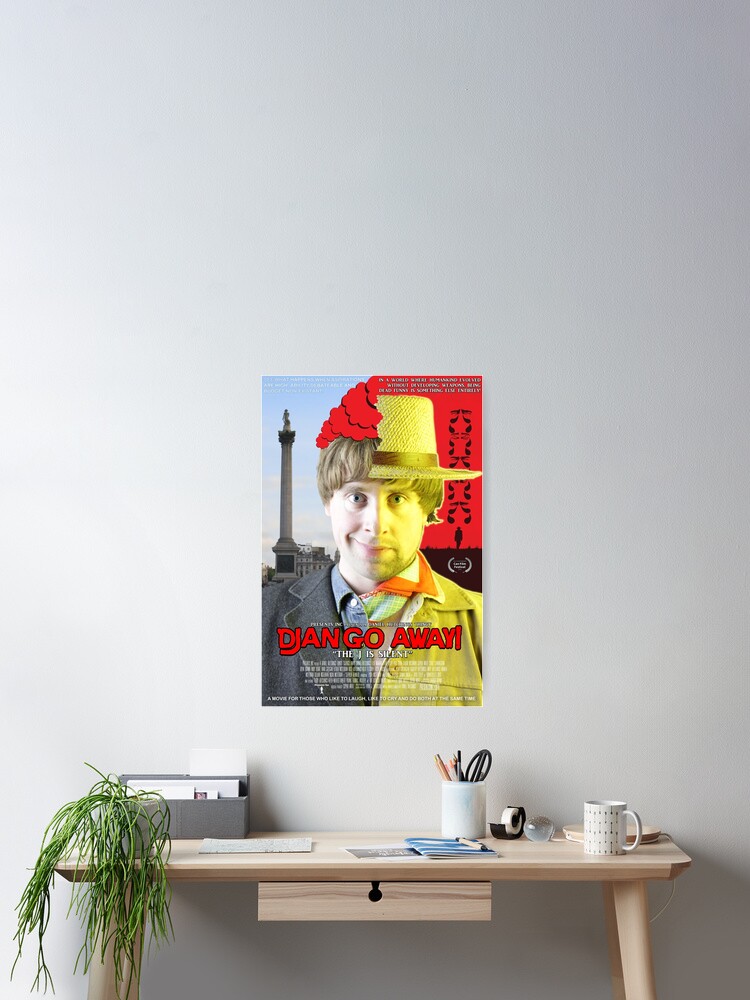 Thumbnail 2 of 3, Poster, Django Away! - Movie Poster - Split Portrait designed and sold by PresentsInc.
