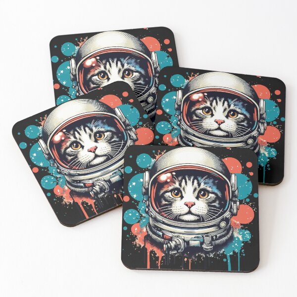 Item preview, Funny Astronaut Cat Pop Art Dripping designed and sold by TomFrontierArt.