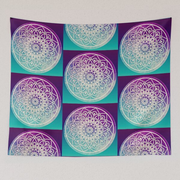 Item preview, Mandala in purple-turquoise designed and sold by AnnabellaRh.