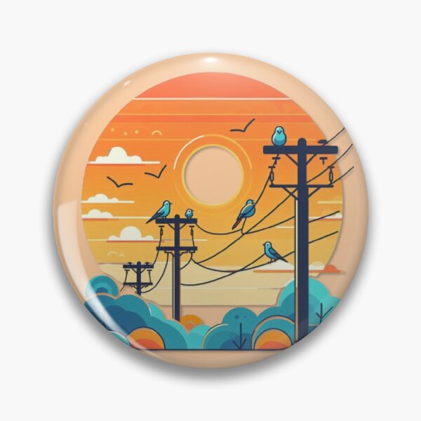 Item preview, Evening atmosphere and birds on lampposts designed and sold by kankan22.