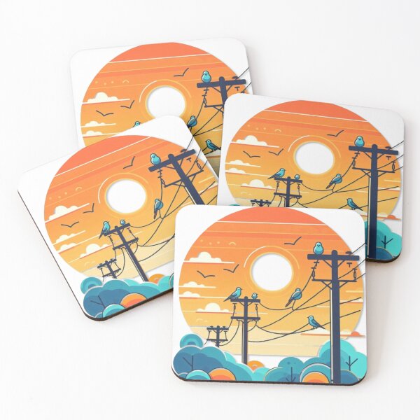 Item preview, Evening atmosphere and birds on lampposts designed and sold by kankan22.