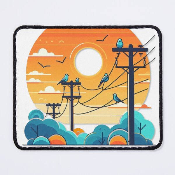 Item preview, Evening atmosphere and birds on lampposts designed and sold by kankan22.