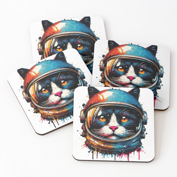 Item preview, Funny Astronaut Cat Pop Art Splash Dripping designed and sold by TomFrontierArt.