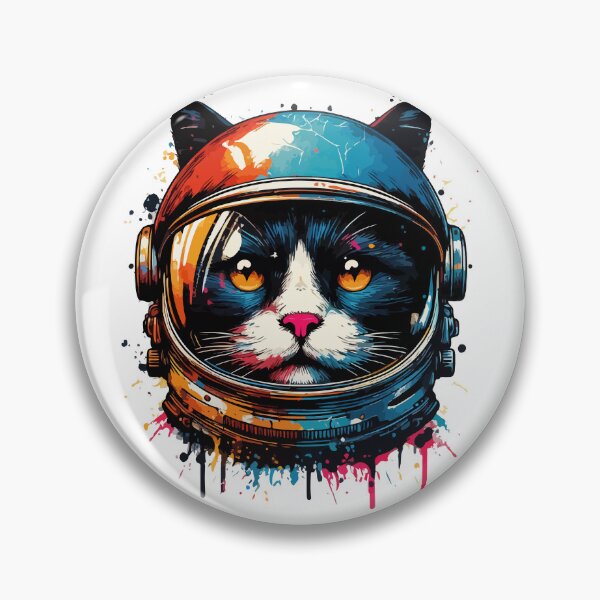 Item preview, Funny Astronaut Cat Pop Art Splash Dripping designed and sold by TomFrontierArt.