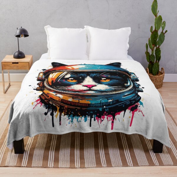 Item preview, Funny Astronaut Cat Pop Art Splash Dripping designed and sold by TomFrontierArt.
