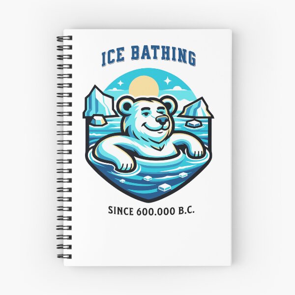 Item preview, relaxed polar bear taking an ice bath funny saying mascot design designed and sold by Bouldershop.