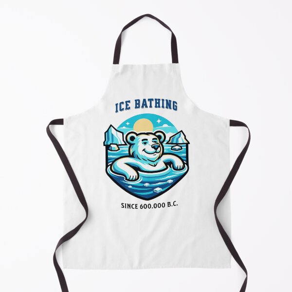 Item preview, relaxed polar bear taking an ice bath funny saying mascot design designed and sold by Bouldershop.