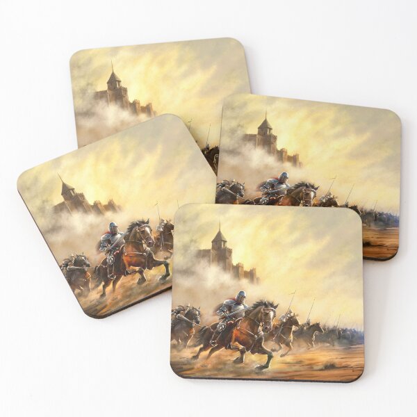 Item preview, Attack of the knights against the background of the castle designed and sold by Yaroslav Chyzhevskyi.
