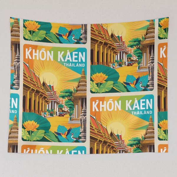 Item preview, Khon Kaen Thailand Vintage Travel Tourism  designed and sold by TravelersGems.