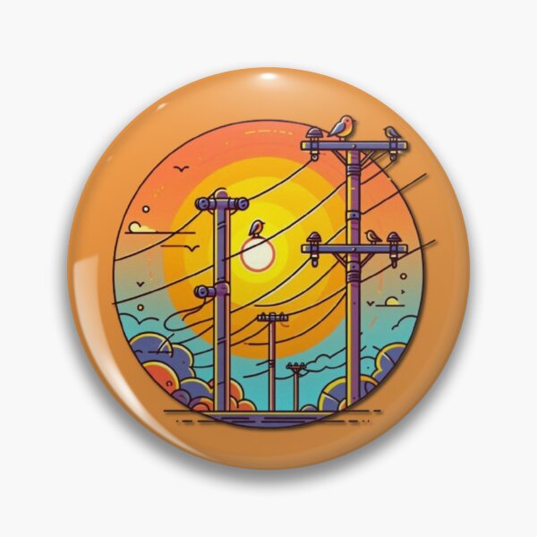 Item preview, Birds perch on lampposts in the evening designed and sold by kankan22.