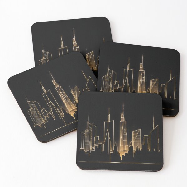 Item preview, Illuminated skyline at night designed and sold by Thomas-Arts.