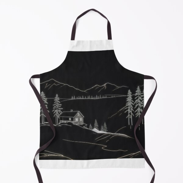 Item preview, Mountain hut in night landscape designed and sold by Thomas-Arts.