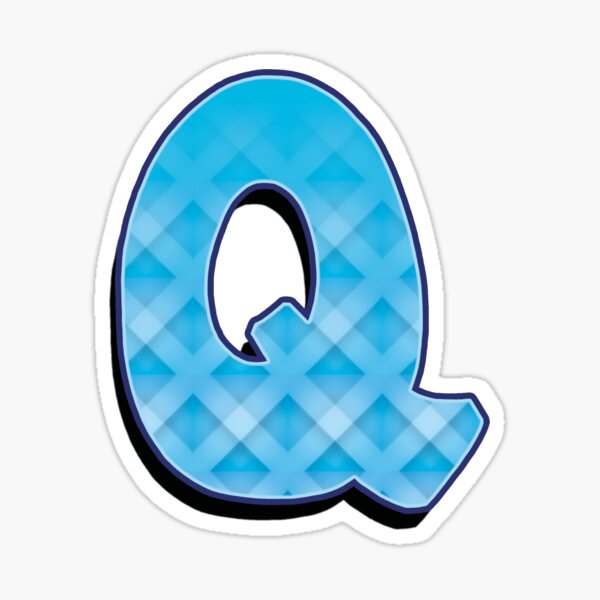 Q - Blue striped Sticker
