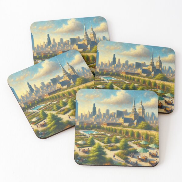 Item preview, Oil Painting Rooftop Urban designed and sold by InsanseCreation.