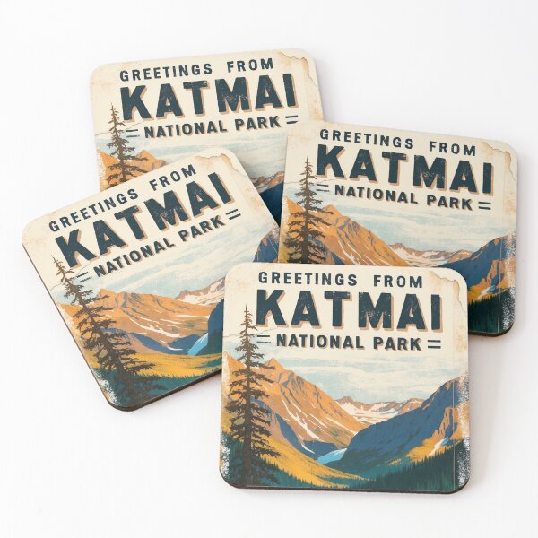 Item preview, Katmai National Park Postcard Vintage Retro Travel designed and sold by TravelPostcardGems.