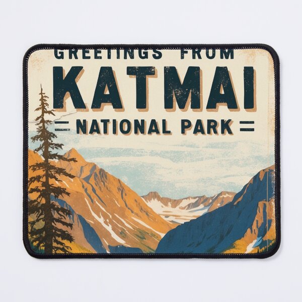 Item preview, Katmai National Park Postcard Vintage Retro Travel designed and sold by TravelPostcardGems.
