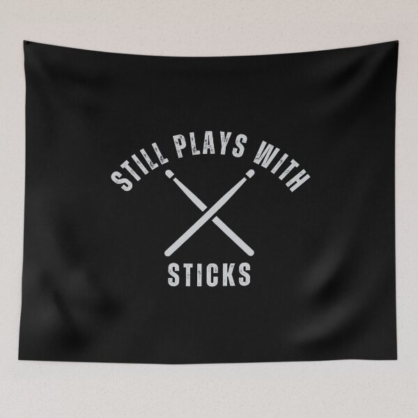 Item preview, Still Plays With Sticks - Nostalgia Typography T-shirt Design designed and sold by Techflare.