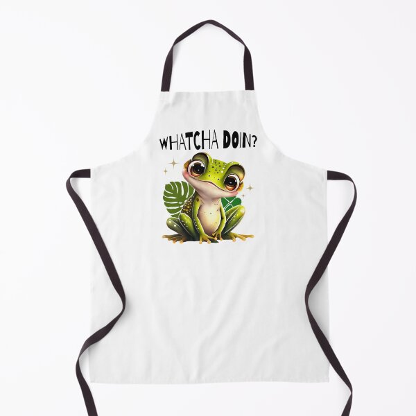 Item preview, Watcha Doing? Funny Curious Frog designed and sold by AleksaDesignMTL.