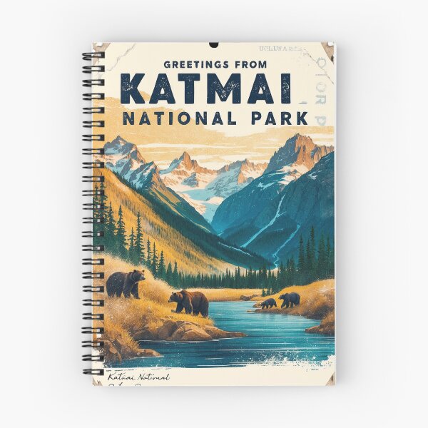 Item preview, Katmai National Park Postcard Vintage Retro Travel designed and sold by TravelPostcardGems.