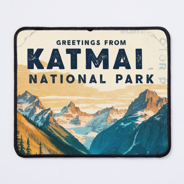 Item preview, Katmai National Park Postcard Vintage Retro Travel designed and sold by TravelPostcardGems.