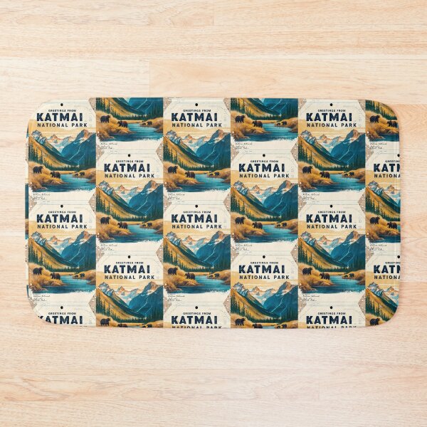 Item preview, Katmai National Park Postcard Vintage Retro Travel designed and sold by TravelPostcardGems.